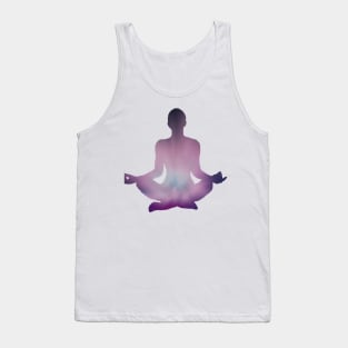 Space Meditating in Lotus Position Tank Top